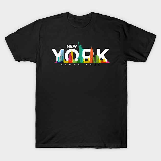 New York City Colorful T-Shirt by JoeColors